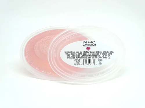 Vista 5 de Aroma floral de clavel en gel derretido para calentadores y quemadores de The Gel Candle Company Peel, MELT and Enjoy