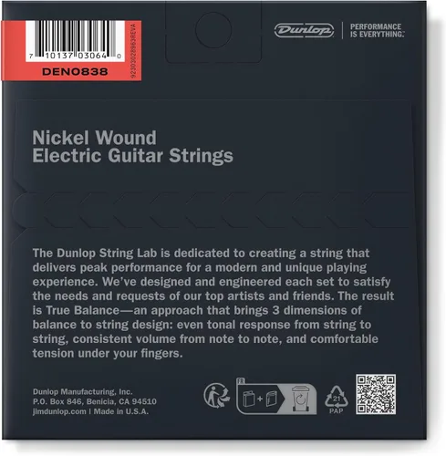 Vista 2 de Cuerdas de Guitarra Eléctrica Nickel Wound 08-38