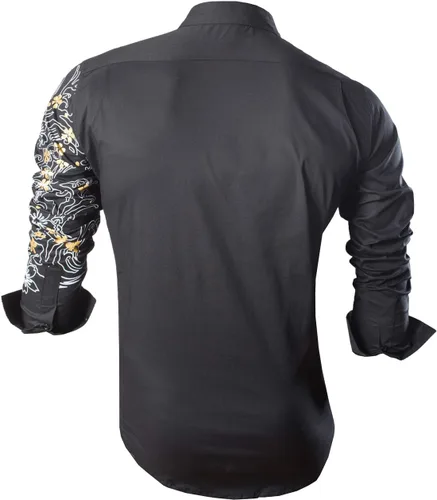 Vista 27 de JZS041, camisa de vestir de manga larga para hombre