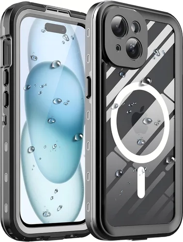 Vista 8 de Funda impermeable para iPhone 14 con protector de pantalla integrado, a prueba de polvo, a prueba de golpes, a prueba de caídas, cubierta protectora