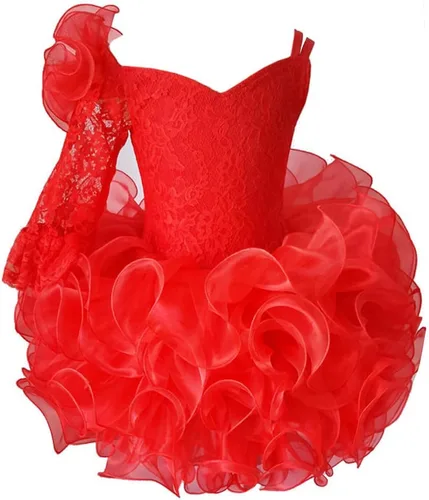 Vista 6 de Jenniferwu G192 Infant Toddler Baby Newborn Little Girl's Pageant Party Birthday Dress Verde