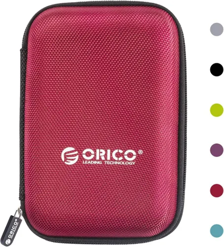 Vista 10 de ORICO Estuche para disco duro de 2.5 pulgadas, bolsa de transporte de almacenamiento de unidad externa, impermeable, a prueba de golpes