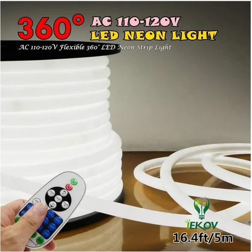 Vista 7 de Adaptador de fuente de alimentación con receptor IR+23 teclas de control remoto para 360° LED NEON Light (16.4 ft-65.6 ft)