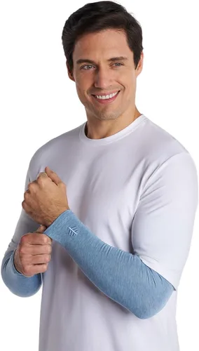Vista 9 de Coolibar Mangas de brazo solar para hombre - Protección solar UPF 50+ - Navagio Gris topo oscuro