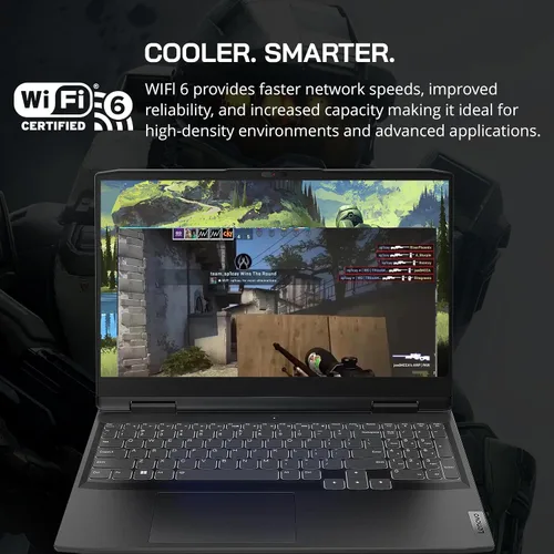 Vista 6 de LENOVO IdeaPad Gaming 3 - Laptop para juegos, pantalla FHD de 15.6 pulgadas de 120 Hz, AMD Ryzen 5 6600H, 64 GB de RAM, SSD PCIe de 2 TB, NVIDIA