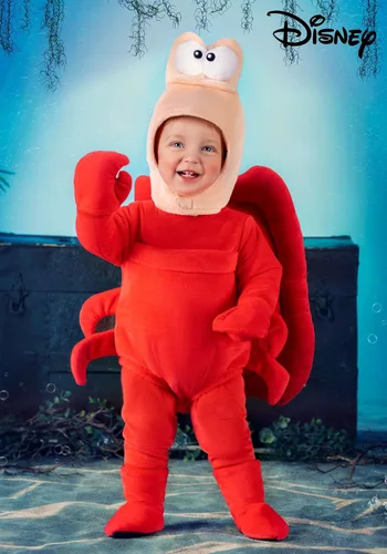 Vista 2 de Disney - Disfraz de Sebastián de la Sirenita para bebés, para cosplay, Halloween, fiesta en la playa y disfraces para parejas