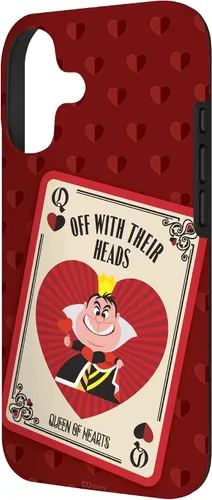 Vista 2 de Disney Carcasa para iPhone 17, diseño de villanos, la reina de corazones con sus cabezas, color rojo
