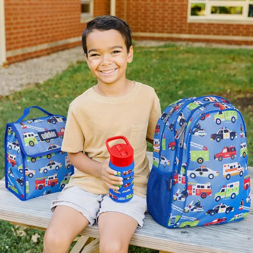 Vista 5 de Wildkin Paquete de mochila para niños de 15 pulgadas con lonchera (Heroes)