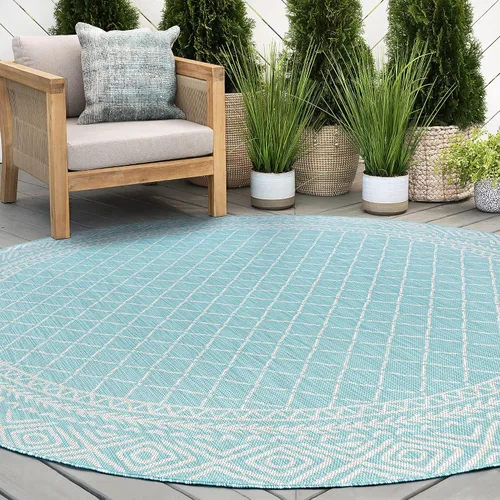 Vista 17 de Alfombra grande para interiores y exteriores, resistente al agua y a la decoloración, de 8 x 10 pies, para patio, terraza, porche, entrada, alfombra