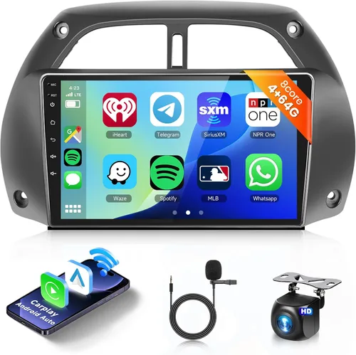 Vista 9 de Radio de coche Android 15 para Toyota RAV4 2001 2002 2003 2004 2005 2006