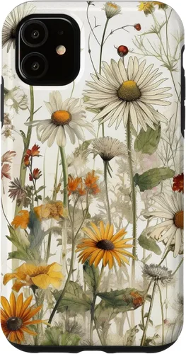 Vista 8 de Wildflowers Botanical Daisy Flowers Dandelion Dragonfly Case for iPhone 17