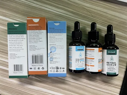 Vista 4 de Suero facial que desafía la edad, vitamina C, retinol y ácido hialurónico para arrugas, líneas finas, firmeza de la piel y retención de humedad