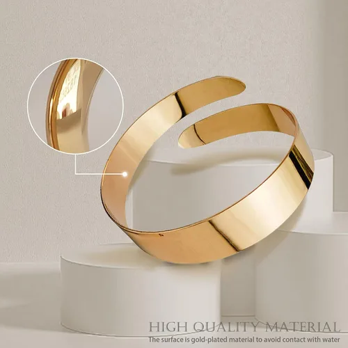 Vista 3 de Pulsera de serpiente dorada Brazalete superior del brazo para mujer Pulsera de noche, talla única