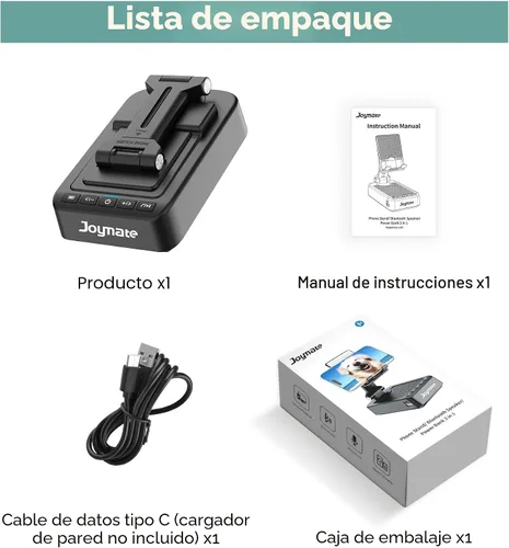 Vista 7 de Regalos para hombres y mujeres, soporte para teléfono con altavoz Bluetooth y función de carga, ángulo rotatorio de 360° ajustable, soporte