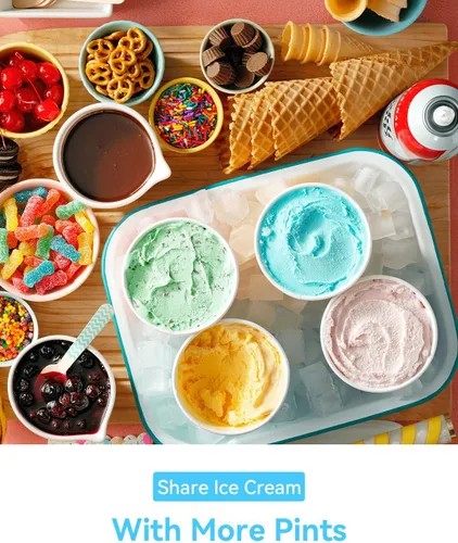 Vista 7 de Pintas y tapas Creami Swirl NC701 NC701C Compatibles con Ninja Swirl CREAMi para helados y helado suave (Serie NC700), de grado alimenticio y aptas