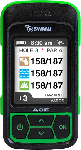 Vista 4 de Izzo Golf Swami Ace Telémetro GPS portátil para golf Verde lima
