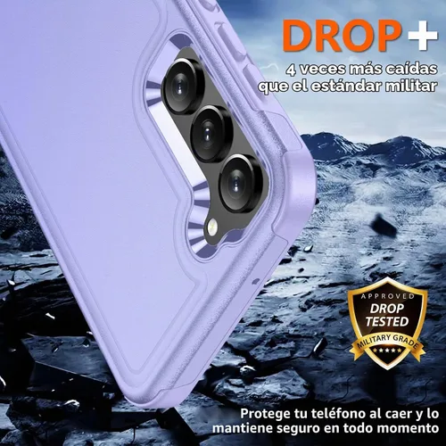 Vista 3 de SPIDERCASE Funda diseñada para Samsung Galaxy S23, [protección contra caídas de grado militar de 10 pies], paquete de 2