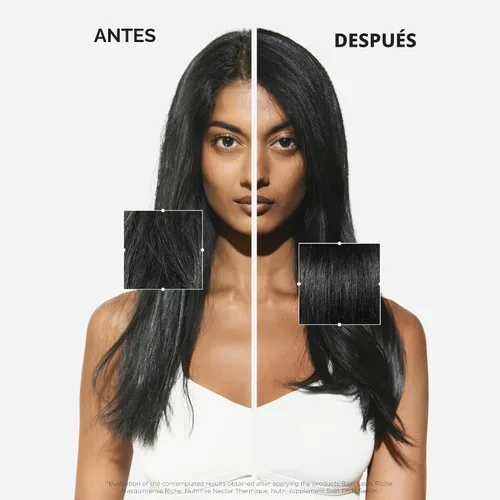 Vista 3 de Kérastase Nutritive Masquintense Máscara Para Cabello Fino a Medio Seco - Nutre y Acondiciona Profunda y Efectivamente, Con Proteínas Vegetales