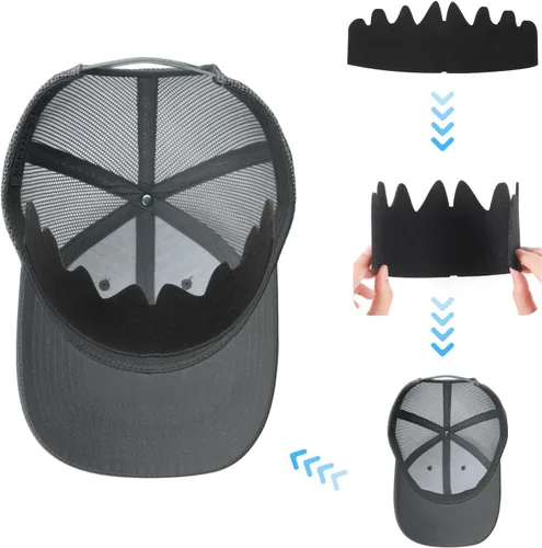 Vista 3 de YUXIANLB 10 piezas de gorras de béisbol negras, moldeadores de fieltro para Negro