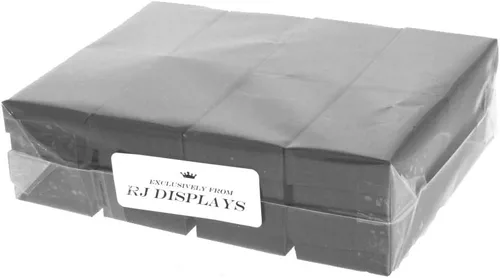 Vista 4 de RJ Displays - Paquete de 20 cajas de cartón negro mate relleno de algodón para regalo y venta al por menor, 3 x 2 x 1 pulgadas, tamaño #32 por R J