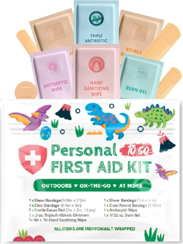 Vista 12 de Kit de primeros auxilios portátil de tamaño de viaje, perfecto para el hogar, oficina, automóvil, escuela, negocios, viajes, senderismo, universidad
