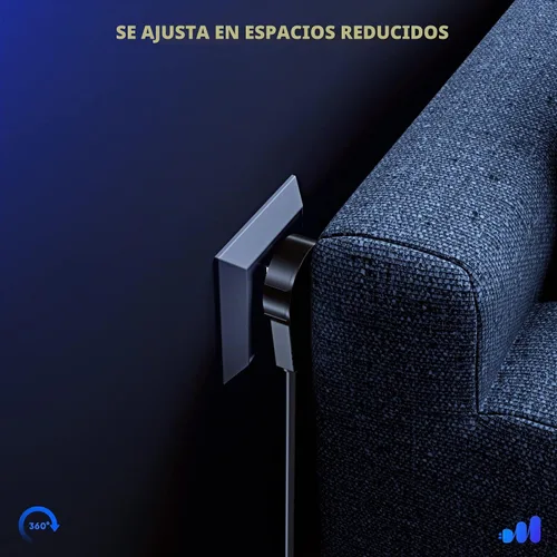 Vista 8 de Maximm Cable de extensión de enchufe plano giratorio de 360°, 1.5 m, 16 AWG, cable de extensión de 3 puntas, cable de alimentación de conexión a