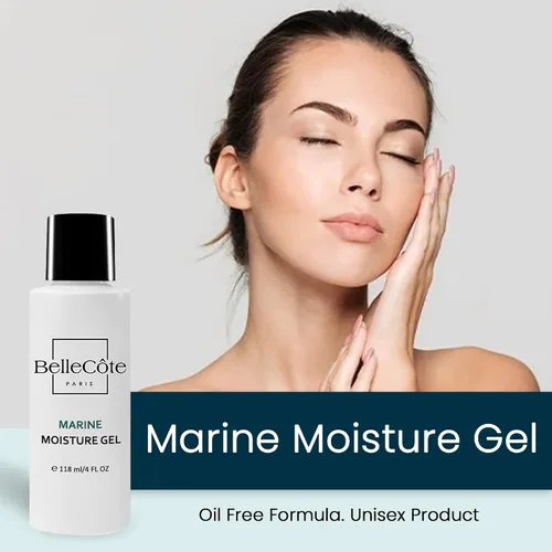 Vista 2 de BelleCôte Paris Gel hidratante facial con vitamina C, hidratante de gel ligero para mujeres con colágeno marino, hidratante facial hidratante