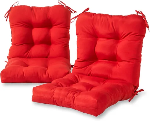 Vista 27 de Greendale Home Fashions Juego de 2 cojines de asiento y respaldo para exteriores, diseño Adobe Stripe 2