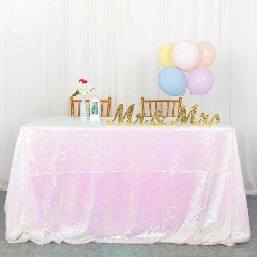 Vista 52 de ShiDianYi Mantel redondo de lentejuelas azul bebé de 72 pulgadas, mantel de lentejuelas con purpurina para pastel de postre con purpurina, mantel