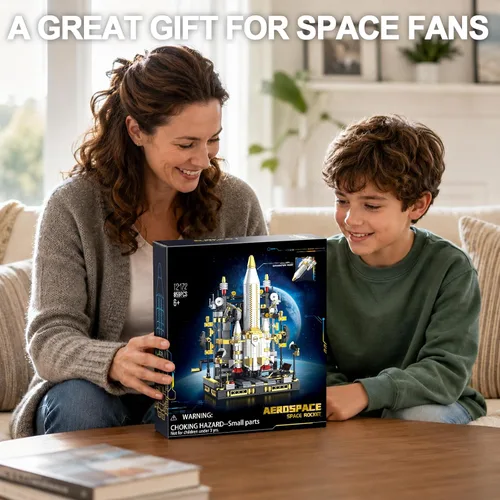 Vista 8 de Space Rocket Building Set, Rocket Launch Model Kit for Boys 8-12