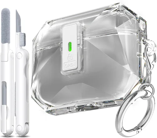 Vista 75 de R-fun Funda de carga compatible con AirPods de 2ª generación 2019, 1ª generación 2016, protección completa contra caídas, tapa desplegable