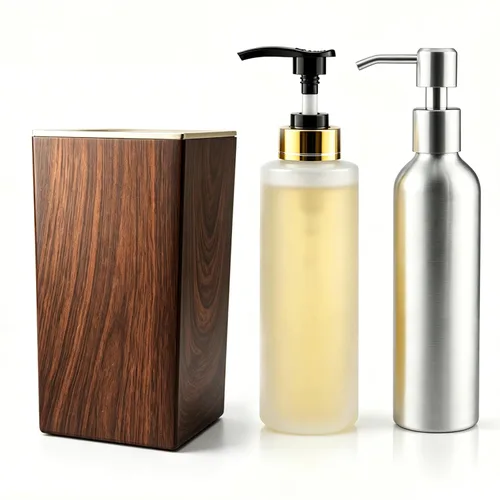Vista 10 de Elitzia Calentador de aceite de masaje de madera de nogal, control de calefacción independiente de doble botella con 4 botellas de bomba de aceite