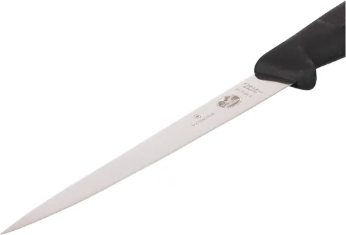 Vista 2 de Victorinox Cuchillo de filete de 7 pulgadas, hoja recta, flexible, mango de fibra negra 5.3813.18