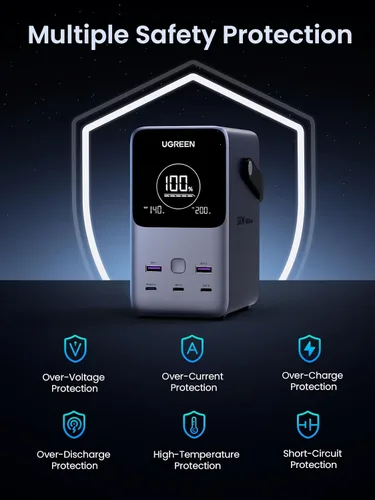 Vista 9 de UGREEN 300W 48000mAh Estación de energía portátil para acampar