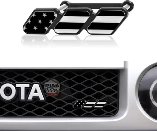 Vista 6 de Paquete de 1 Emblema de Insignia de Parrilla Tricolor Decoración, Accesorios de Malla Frontal de Automóvil, Compatible con Toyota 4Runner Tacoma