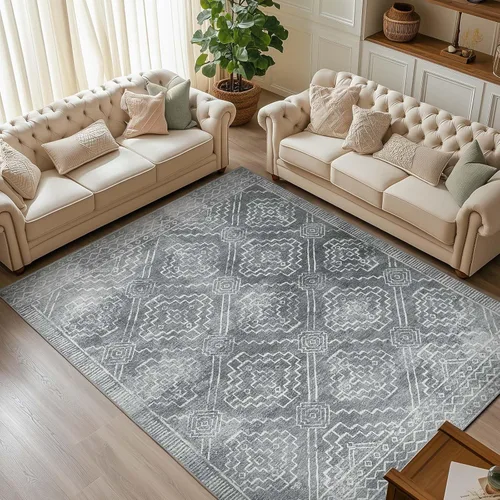 Vista 9 de jinchan Alfombras bohemias de 2 x 3 pies para entrada, marroquí, lavable a máquina, suave, bohemio, pequeño, antideslizante, para entrada, cocina