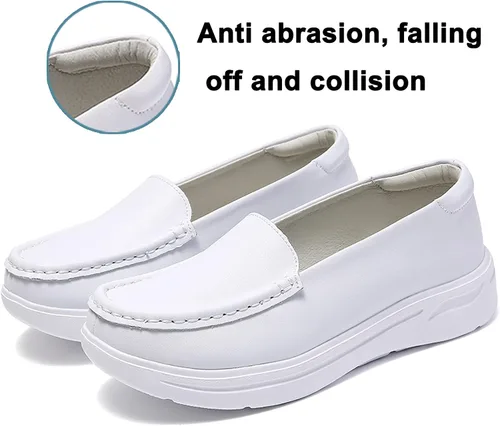 Vista 3 de Zapatos de lactancia para mujer, mocasines para caminar, transpirables, ligeros, cómodos para el trabajo