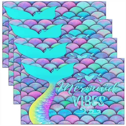 Vista 18 de Erosebridal Juego de 4 manteles individuales rústicos del oeste de 12 x 18 pulgadas, manteles individuales azteca del suroeste, manteles