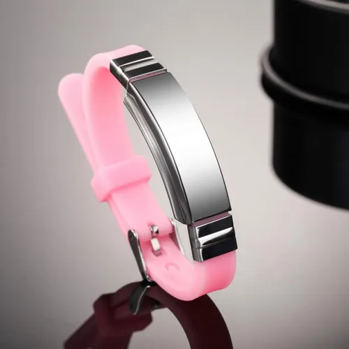 Vista 3 de MOWOM Medical - Pulsera de silicona con grabado personalizado, con identificación, alerta médica, pulsera ajustable para hombres, mujeres, niños