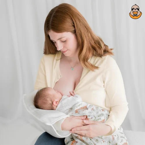 Vista 7 de Almohada para el brazo de alimentación del bebé, funda extraíble CertiPUR-US Certified, Central Head Indent, Breathable 3D Mesh, For Ages 0-12