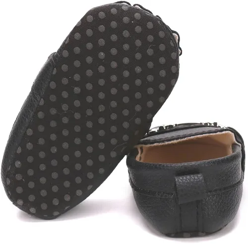 Vista 6 de LONSOEN Mocasines para bebés y niñas y niños mocasines para cuna Mocasín