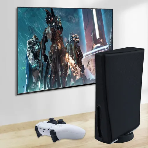 Vista 8 de Wigearss vertical Mode Dust Cover for PS5 Console 1680D Oxford Cloth Anti-Scratch Waterproof Dust Guard Backend Cutaway Design