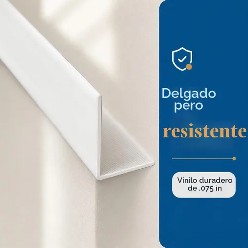 Vista 8 de Prime-Line MP10069 - Protector de esquina de vinilo, blanco, 2-3/8 x 48 pulgadas, protectores de esquina de vinilo duraderos, fácil de instalar