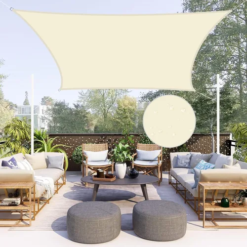 Vista 28 de Neween Toldo Vela, 6'7'' x 6'7'' x 6'7'' Toldo Vela Triangular Impermeable para Patio Jardín Cubierta Pérgola Exterior Toldo Vela 98% Bloqueo UV