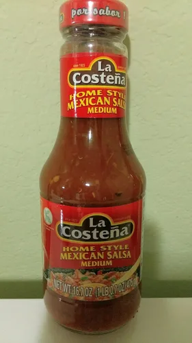 Vista 5 de La Costena - Botella de salsa de 16.7 onzas (paquete de 3) (estilo casero mexicano - mediano)