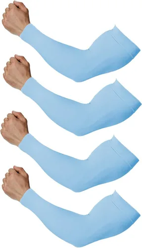 Vista 18 de 4 pares de mangas de brazo para hombres y mujeres - para cubrir tatuajes - manga deportiva refrescante para baloncesto, golf, fútbol