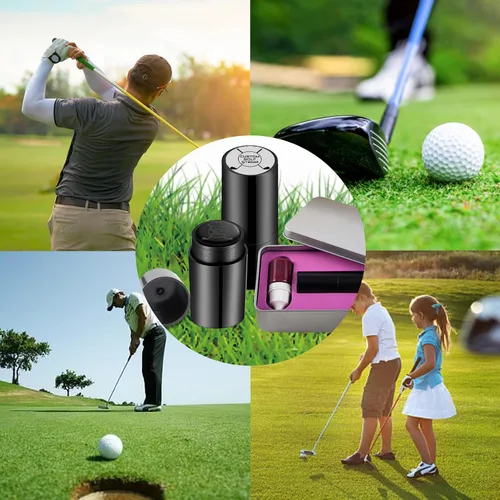 Vista 6 de ubjva Sello de pelota de golf, marcador de pelota de golf personalizado para identificar pelotas de golf, reutilizable, sello de bola autoentintado