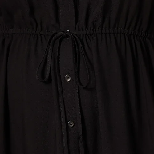 Vista 7 de Tienda Essentials - Vestido por debajo de la rodilla de media manga para mujer, estilo acampanado, ajuste holgado, ceñido en la cintura