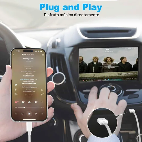 Vista 3 de Paquete de 2 cables de carga CarPlay cortos de 1.5 pies compatibles con iPhone 17/16E/16/15, 17Air, 15 16 17 Pro Max, cable de carga Plus, cable