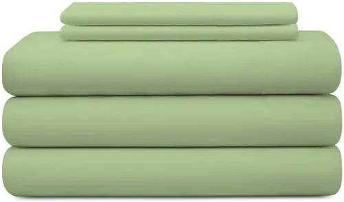 Vista 6 de Juego de sábanas de algodón de 15 pulgadas de profundidad con 2 fundas de almohada de 800 hilos para cama individual de 4 piezas